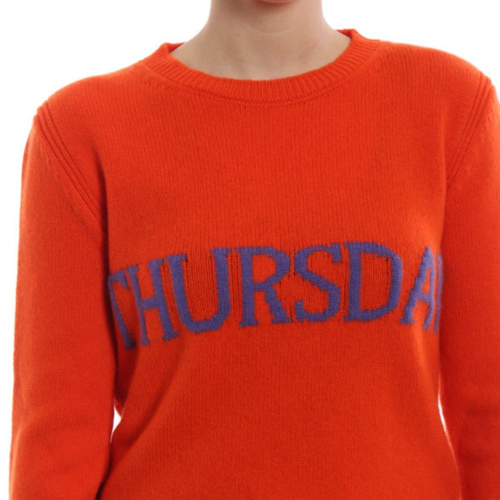 ALBERTA FERRETTI Thursday Orange Knitted crewneck